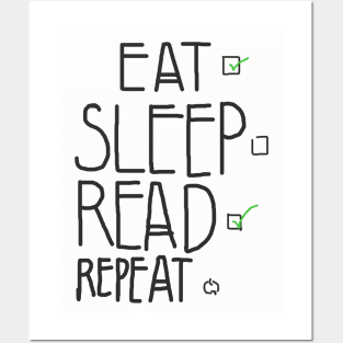 Eat, Sleep, Read, Repeat Posters and Art